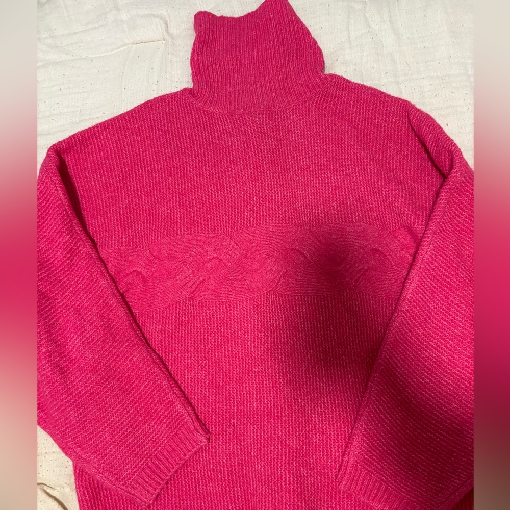 Cozy Pink Turtleneck Sweater